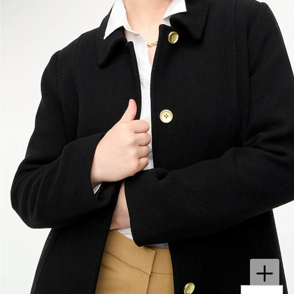 J. Crew Factory Women's Magenta Wool Pea Coat - Picture 6 of 8